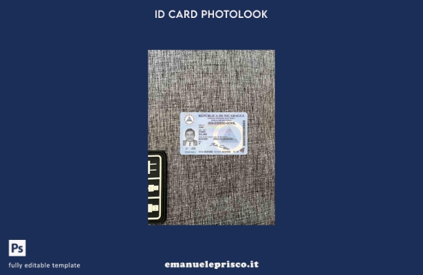 modello FRONTALE photolook ID Nicaragua stile verificato